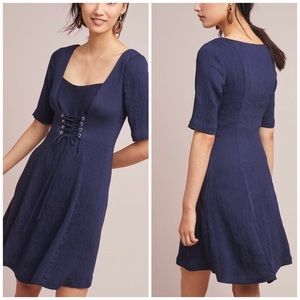 Anthropologie Maeve Juliet Corseted Dress New